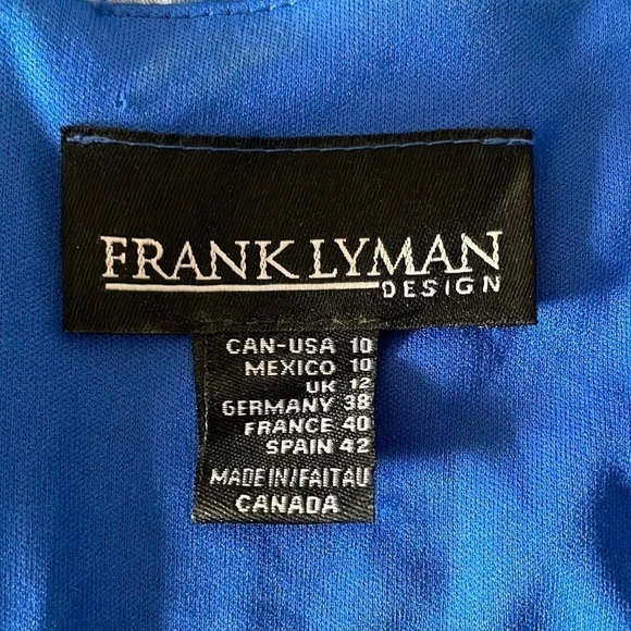 Frank Lyman Womens Geometric Multi Color Fitted Sheath Dress Size 10 - Picture 9 of 9